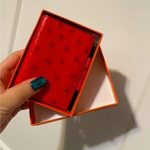 Auth Hermes Mini Ostrich Agenda Cover - Reporter Pad
